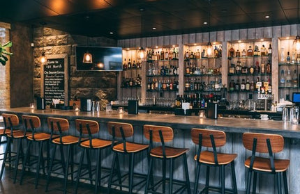 AMKO M7775BS Black Walnut Metal Commercial Grade Restaurant Barstool