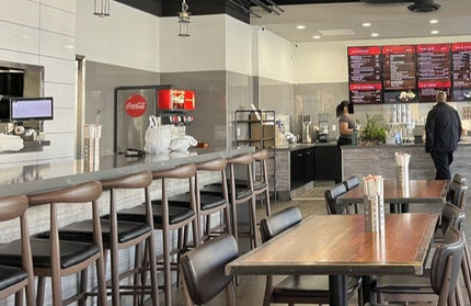 AMKO M5680BS Walnut Commercial Grade Restaurant Barstool