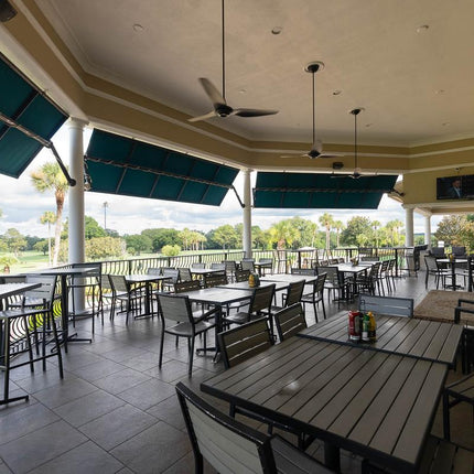 AMKO 538SB Black Gray Aluminum Commercial Grade Restaurant Chair