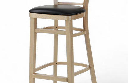 AMKO 1950 Restaurant Solid Wood Barstool