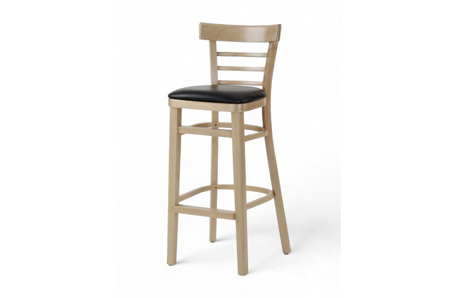 AMKO 1950 Restaurant Solid Wood Barstool
