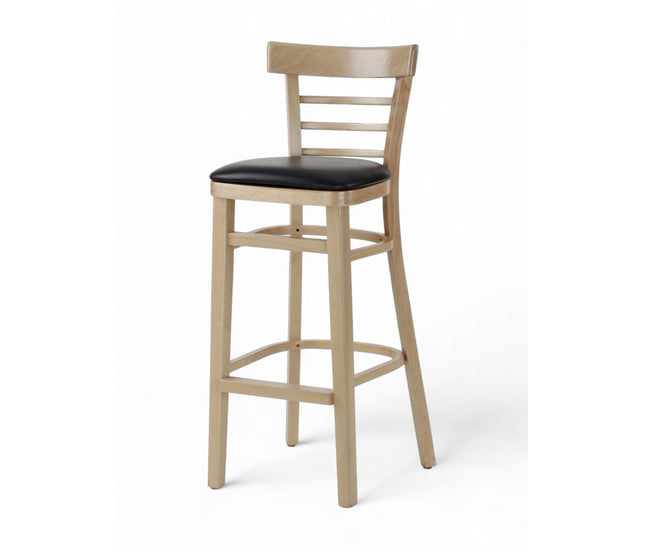 AMKO 1950 Restaurant Solid Wood Barstool