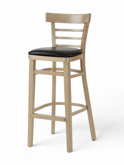 AMKO 1950 Restaurant Solid Wood Barstool