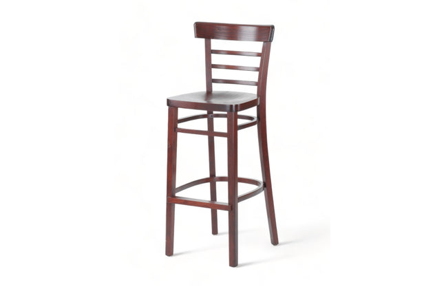 AMKO 1950 Restaurant Solid Wood Barstool