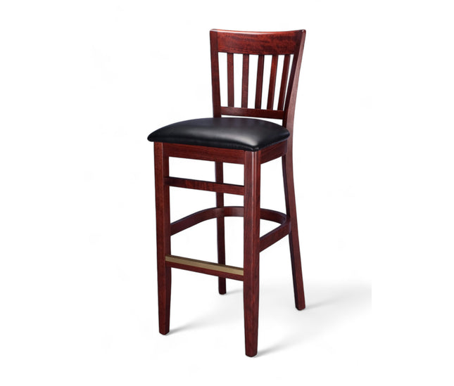 AMKO 1988P Restaurant Solid Wood Barstool