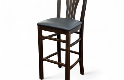 AMKO 2300P Walnut Restaurant Solid Wood Barstool on Sale $99