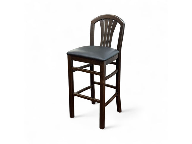 AMKO 2300P Walnut Restaurant Solid Wood Barstool on Sale $99