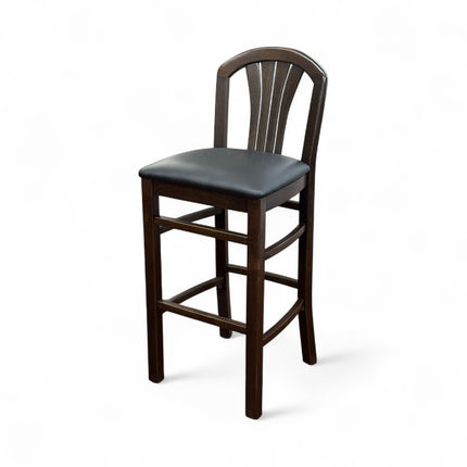 AMKO 2300P Walnut Restaurant Solid Wood Barstool on Sale $99