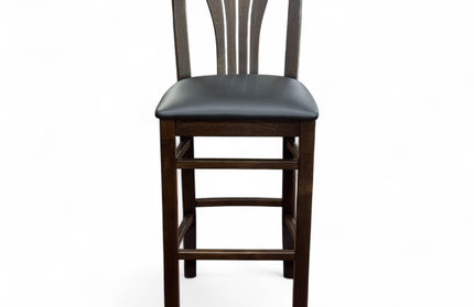 AMKO 2300P Walnut Restaurant Solid Wood Barstool on Sale $99