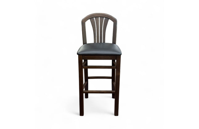 AMKO 2300P Walnut Restaurant Solid Wood Barstool on Sale $99