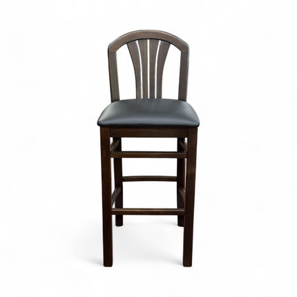 AMKO 2300P Walnut Restaurant Solid Wood Barstool on Sale $99