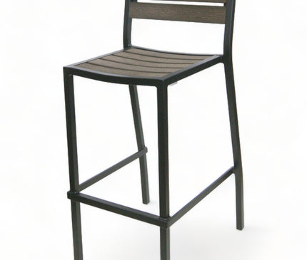 AMKO 2519B Mocha Aluminum Commercial Grade Restaurant Barstool