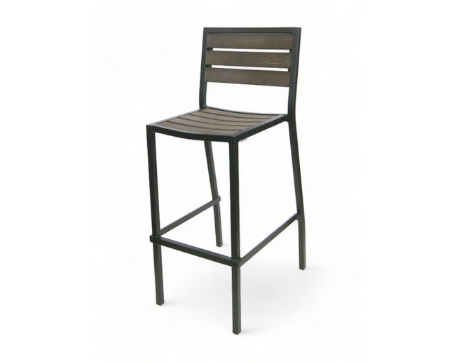 AMKO 2519B Mocha Aluminum Commercial Grade Restaurant Barstool