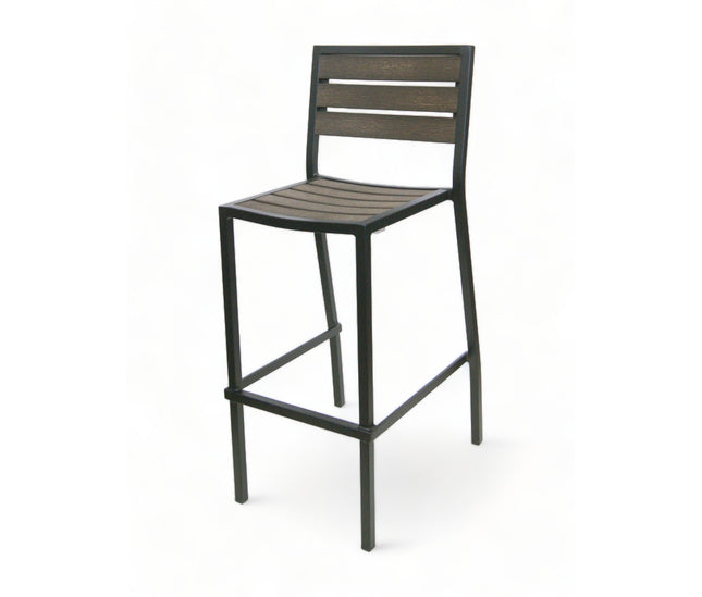 AMKO 2519B Mocha Aluminum Commercial Grade Restaurant Barstool