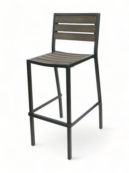 AMKO 2519B Mocha Aluminum Commercial Grade Restaurant Barstool