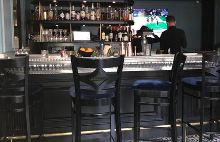 AMKO 2523P Restaurant Solid Wood Barstool