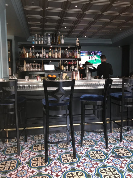 AMKO 2523P Restaurant Solid Wood Barstool