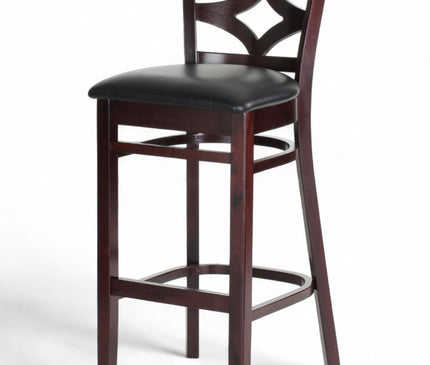 AMKO 2523P Restaurant Solid Wood Barstool