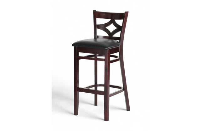 AMKO 2523P Restaurant Solid Wood Barstool