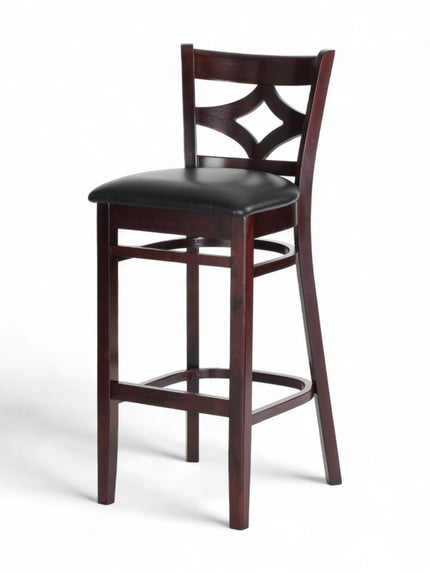 AMKO 2523P Restaurant Solid Wood Barstool
