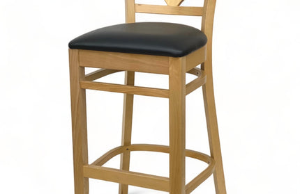 AMKO 2523P Restaurant Solid Wood Barstool