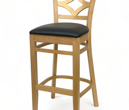 AMKO 2523P Restaurant Solid Wood Barstool