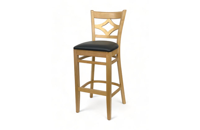 AMKO 2523P Restaurant Solid Wood Barstool