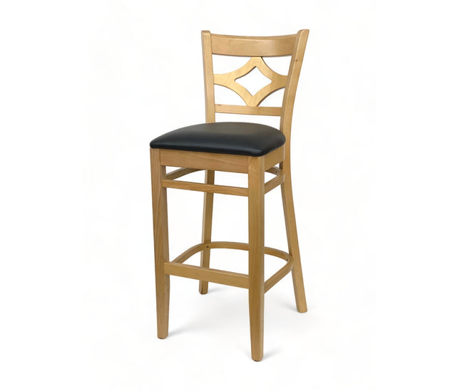 AMKO 2523P Restaurant Solid Wood Barstool