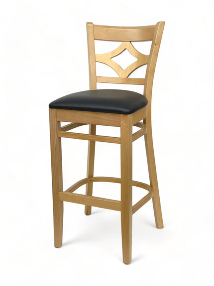 AMKO 2523P Restaurant Solid Wood Barstool