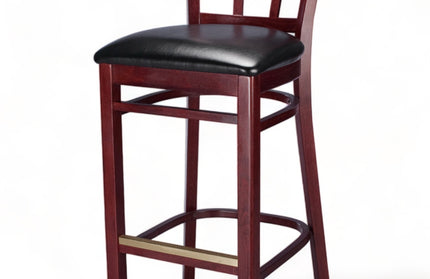 AMKO 2527P Restaurant Solid Wood Barstool