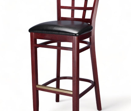 AMKO 2527P Restaurant Solid Wood Barstool