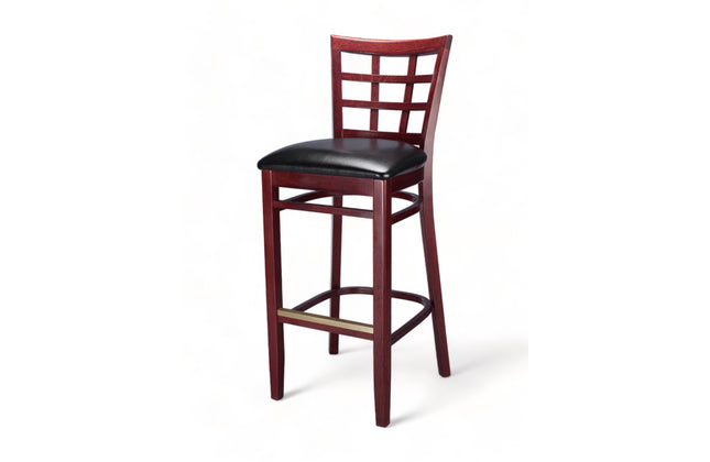 AMKO 2527P Restaurant Solid Wood Barstool