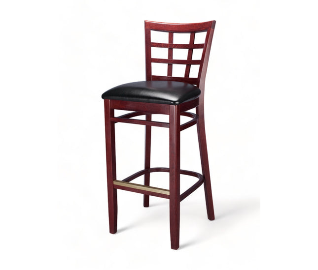 AMKO 2527P Restaurant Solid Wood Barstool