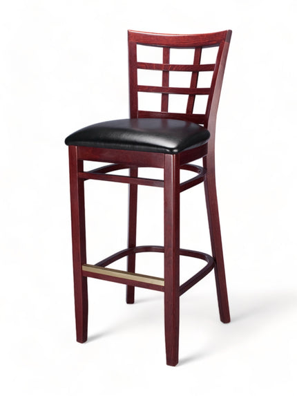 AMKO 2527P Restaurant Solid Wood Barstool