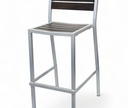 AMKO 2543GE Espresso Aluminum Commercial Grade Restaurant Barstool