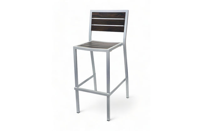 AMKO 2543GE Espresso Aluminum Commercial Grade Restaurant Barstool
