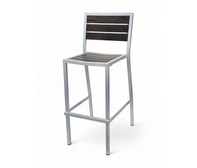 AMKO 2543GE Espresso Aluminum Commercial Grade Restaurant Barstool