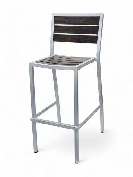 AMKO 2543GE Espresso Aluminum Commercial Grade Restaurant Barstool