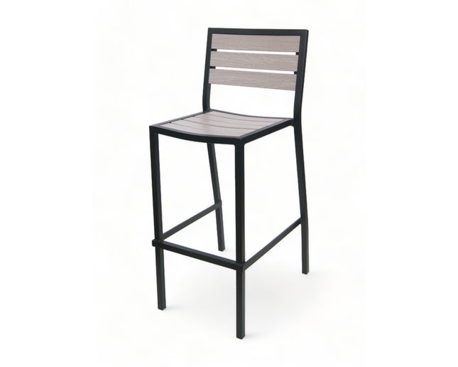 AMKO 2543BG Grey Brown Aluminum Commercial Grade Restaurant Barstool