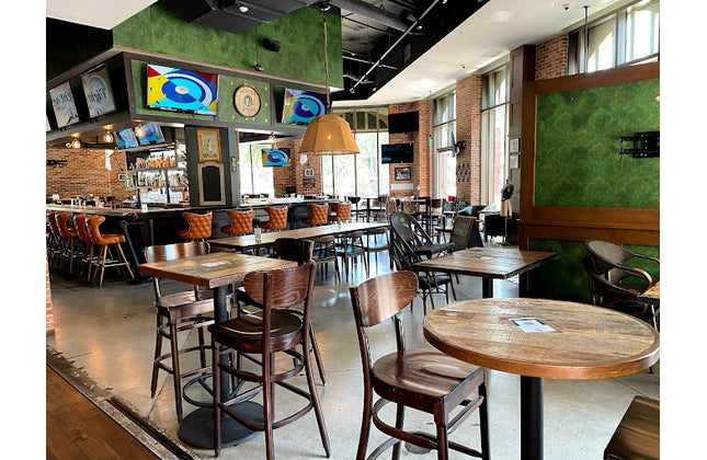 AMKO 2645 Restaurant Solid Wood Barstool