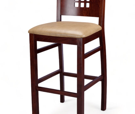 AMKO 2780P Restaurant Solid Wood Barstool