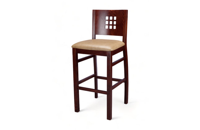 AMKO 2780P Restaurant Solid Wood Barstool