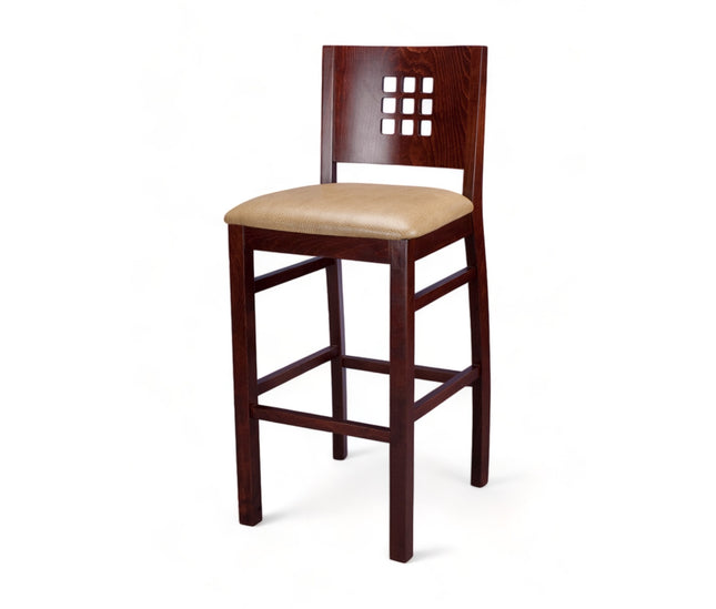 AMKO 2780P Restaurant Solid Wood Barstool