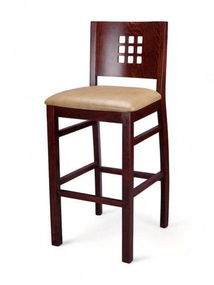 AMKO 2780P Restaurant Solid Wood Barstool