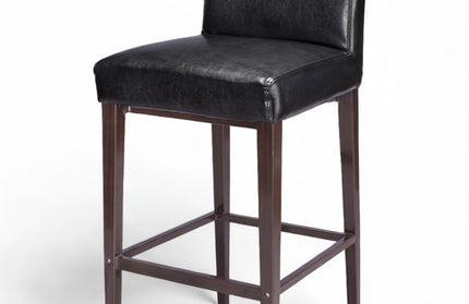 AMKO M2900 Black Metal Frame Full Upholstered Seat Restaurant Barstool