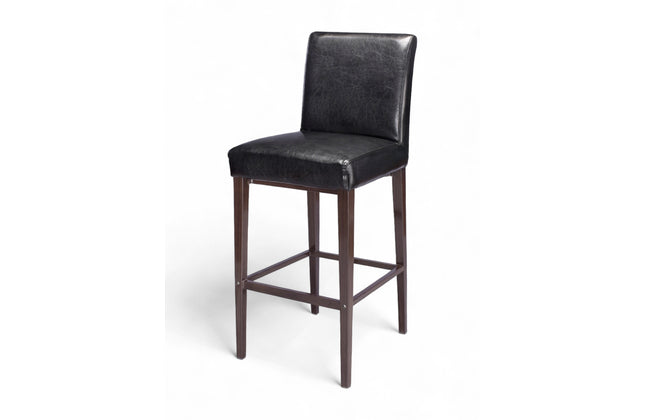 AMKO M2900 Black Metal Frame Full Upholstered Seat Restaurant Barstool