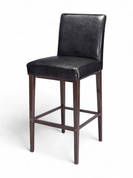 AMKO M2900 Black Metal Frame Full Upholstered Seat Restaurant Barstool