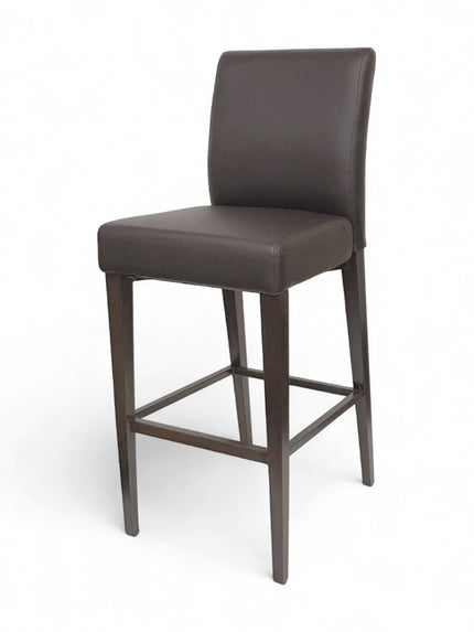 AMKO M2950 Brown Metal Frame Full Upholstered Seat Restaurant Barstool