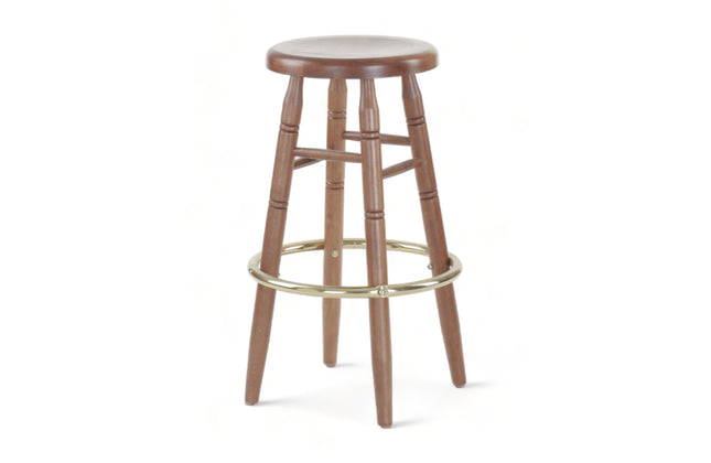 AMKO 3340w Restaurant Solid Wood Barstool