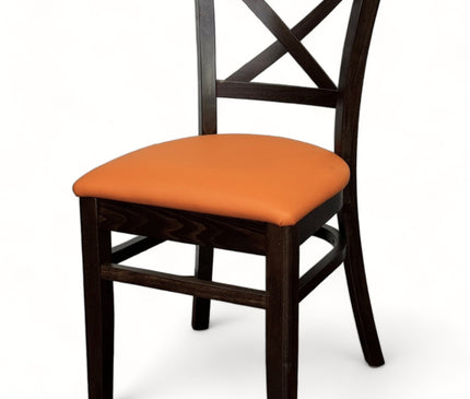 AMKO 487P Walnut Commercial Grade Restaurant Wood Chair